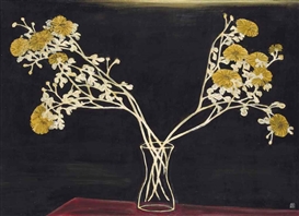CHRYSANTHÈMES DANS UN VASE EN VERRE (CHRYSANTHEMUMS IN A GLASS VASE) by Sanyu